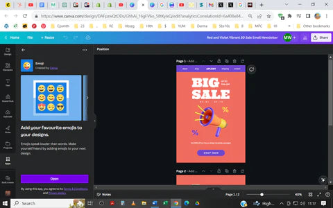 How to add emojis to your Canva design