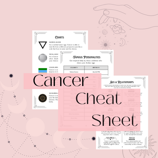 Cancer Astrology Cheat Sheet