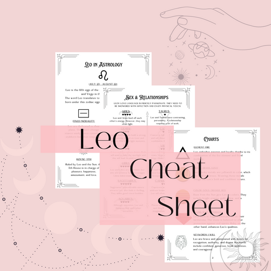 Leo Zodiac Sign Cheat Sheet