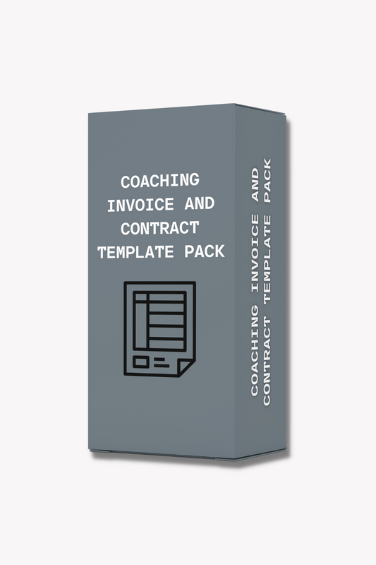 Coaching invoice and Contract Template